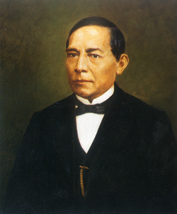 Ilustración del presidente Benito Juárez de México.