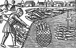 Xilografía del siglo XVI que muestra la pesca del arenque en Escania