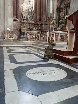 Lápida de Borromini en Roma