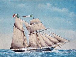 Goleta Argo en 1865