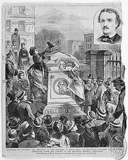 Monumento y tumba de Edgar Allan Poe en Baltimore.