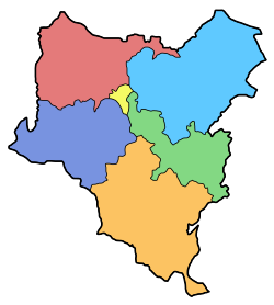 Mapa de arciprestazgos de la diócesis