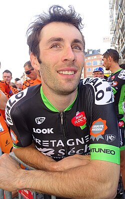Retrato del ciclista Jonathan Hivert