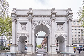 Fotografía contemporánea del Marble Arch en Londres