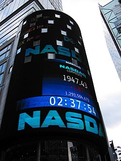 Edificio sede de NASDAQ en Nueva York, Estados Unidos