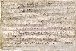 Ejemplar histórico de la Carta Magna de 1215