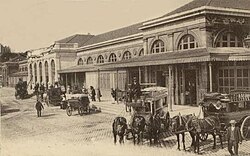 Imagen histórica de la estación en 1912