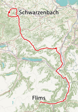 Trazado de la cuarta etapa de la Vuelta a Suiza 2015
