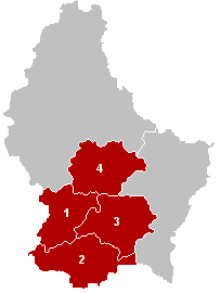 Representación de los cantones en el distrito