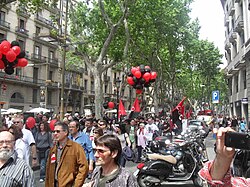 Manifestación ciudadana en La Rambla tras los sucesos de 2017