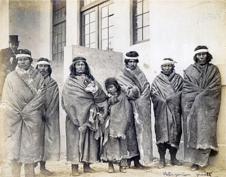 Fotografía histórica de los tehues en 1904