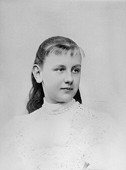 Retrato de la joven Guillermina en 1890