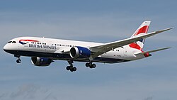 Avión Boeing 787-8 de British Airways