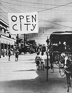Manila declarada ciudad abierta.
