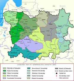 Organización territorial durante la República de las Dos Naciones