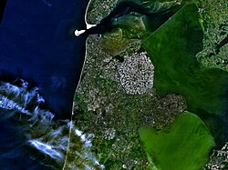 Imagen satelital de la región de Frisia Occidental