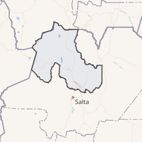 Mapa político y geográfico de la provincia de Jujuy