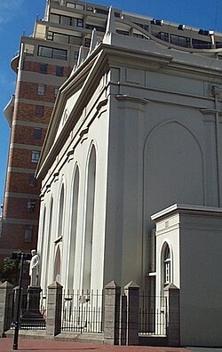 Groote Kerk, situada en Ciudad del Cabo, Sudáfrica, perteneciente a la Nederduits Gereformeerde Kerk.
