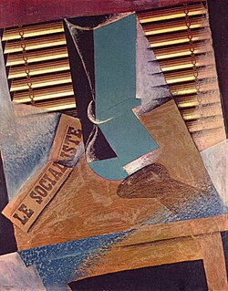 Collage titulado La jalousie de Juan Gris de 1914