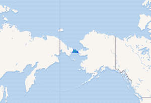 Mapa detallado del estrecho de Bering