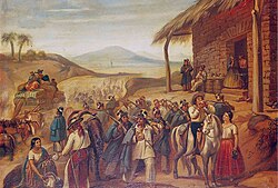 Ilustración de soldados que participaron en la contienda de la Reforma