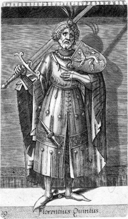 Grabado histórico de Florencio V de Holanda