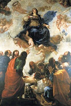 Asunción de la Virgen, óleo sobre lienzo de Juan Carreño de Miranda