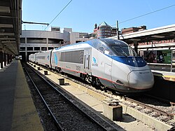Acela en Boston South Station