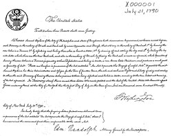 Patente histórica de potasa firmada por George Washington