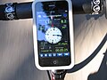 GPS instalado en el manubrio