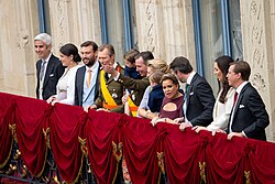 El gran duque Enrique junto a su esposa y sus hijos