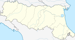 Mapa de Piacenza en la región de Emilia-Romaña