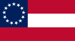 Bandera histórica de los Estados Confederados de América.