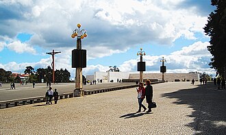 Peregrinos en la gran explanada