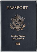 Pasaporte estadounidense con el escudo oficial