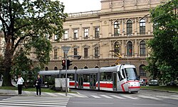 Tranvía circulando por Brno