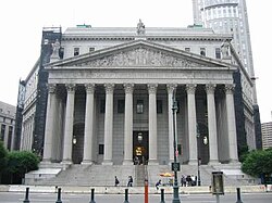 Fachada del Tribunal Supremo del estado de Nueva York