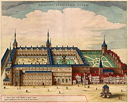 Aspecto del palacio en el año 1649