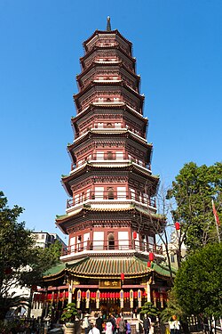 Pagoda de las Flores en el Templo de los Seis Banianos
