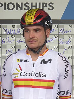 Retrato del ciclista Carlos Canal