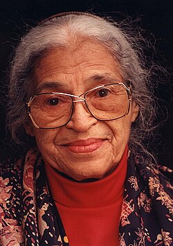 Fotografía de Rosa Parks tomada en 1997.