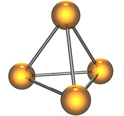 Dibujo que ilustra la disposición molecular de los átomos de fósforo.