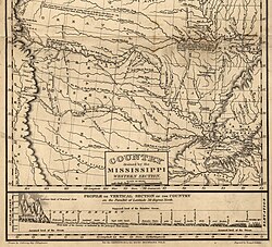 Mapa del Gran Desierto Americano elaborado por Stephen S. Long en 1823