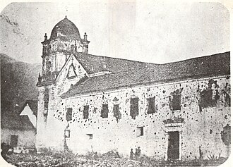 Iglesia de San Agustín después del asalto a Bogotá en 1861