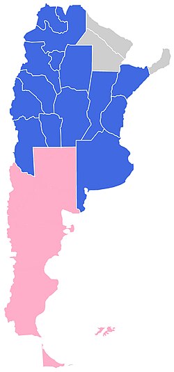 Mapa de la Gobernación de la Patagonia según la ley 947