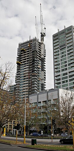 Edificio en construcción en Melbourne