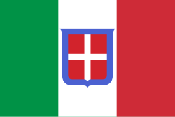 Mapa histórico y escudo de la Libia italiana