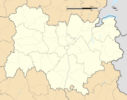 Mapa de ubicación de Chamonix-Mont-Blanc en la región de Auvernia-Ródano-Alpes