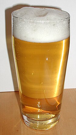 Vaso de cerveza tipo Helles