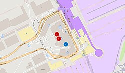 Ubicación de las explosiones en el aeropuerto